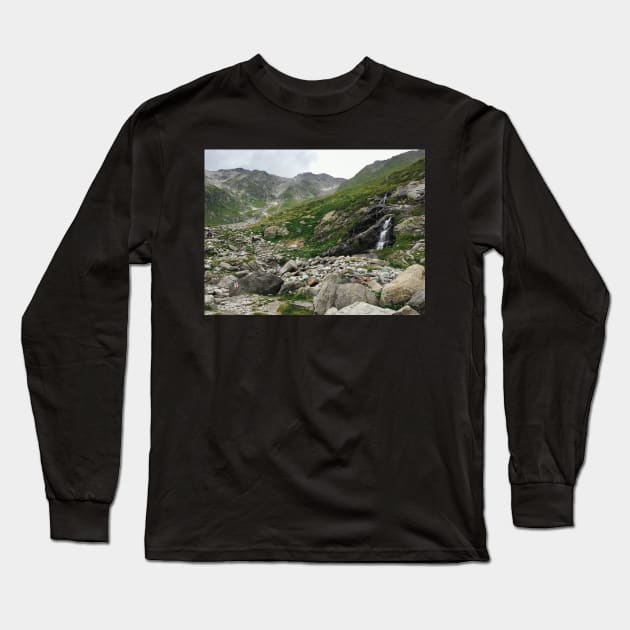 Hiking The Alps Long Sleeve T-Shirt by visualspectrum